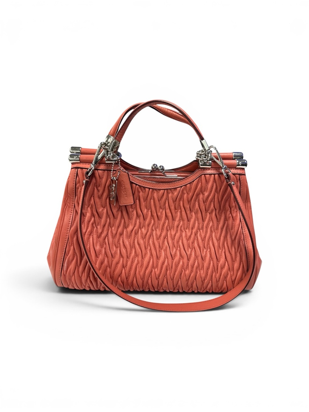 Coach Madison Carrie kiss lock satchel handbag